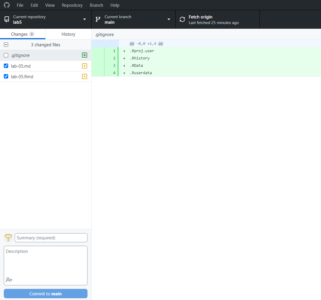 Committing changes and Pushing files to origin